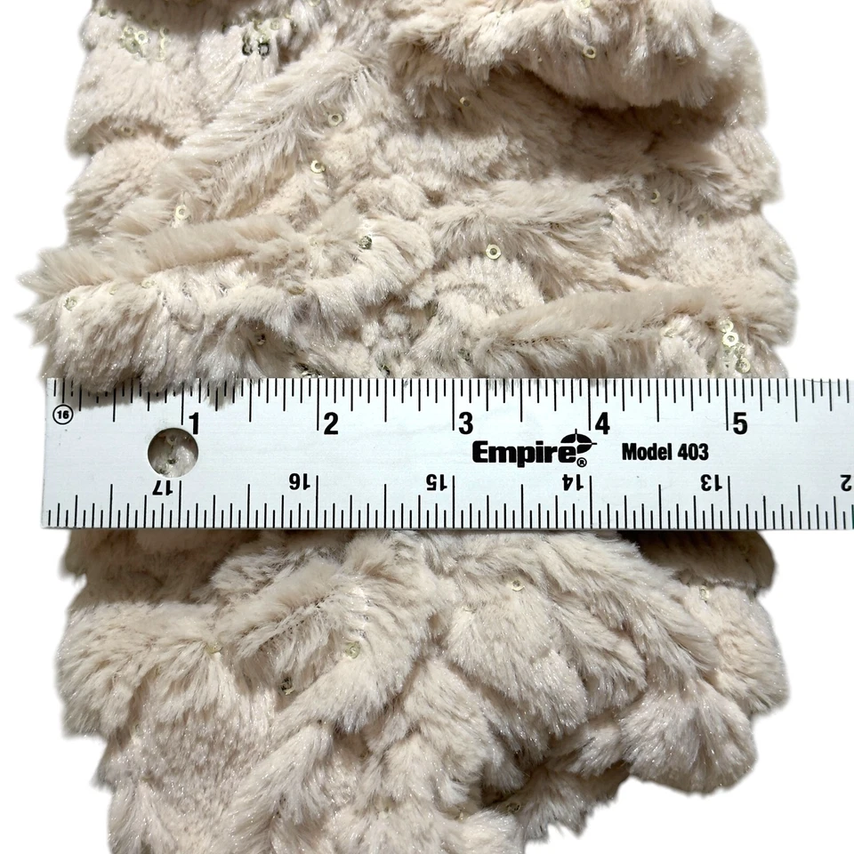 Joan Rivers Bufanda Para Mujer Marfil Imitación Piel Lentejuelas Súper Suave Cuello Calentador Talla Única Foto 4 de 4