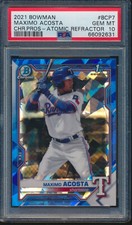 PSA 10 MAXIMO ACOSTA 1st 2021 Bowman Chrome SAPPHIRE Edition Rookie RC GEM MINT