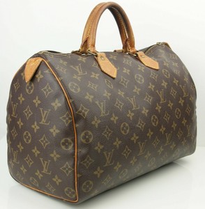 Louis Vuitton Tasche Handtasche Speedy 35 LV Monogram Muster braun Damen | eBay