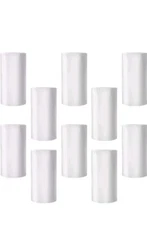 GG Grand General 10246SP Chrome Plastic Cylinder Screw-On Nut Cover - Set Of 10 