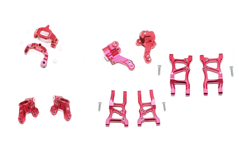 CNC front rear steering wheel hub + suspension arm for TRAXXAS 1/10 4WD GT4-TEC - Image 2 of 4