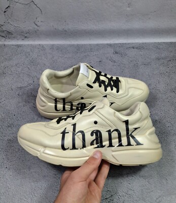 44EU/10US Leather Sneakers Gucci Rhyton Men display picture 2