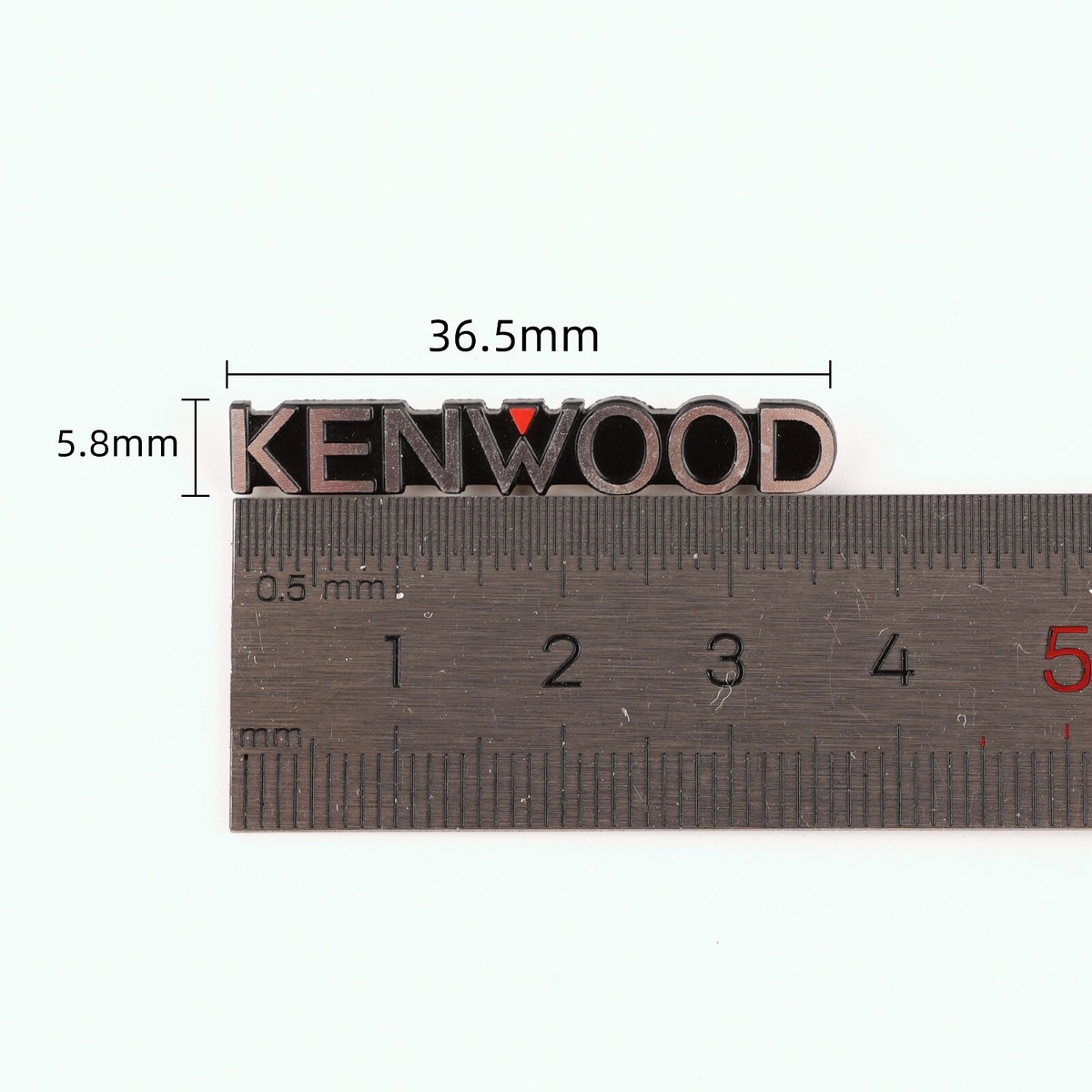 2X KENWOOD speaker Logo Nameplate Badge Replacement Piece 36.5mm X