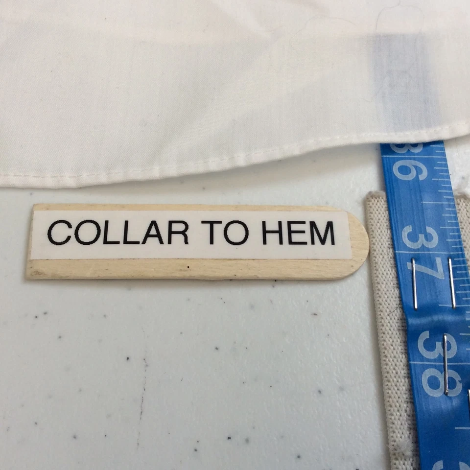 Camisa Uniforme 21/36-37 Big Man Blanca Manga Larga Botón Frontal Mezcla Algodón Foto 4 de 4