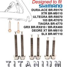 For Dura-Ace R9170 / XTR M9110: 2 Screws w/Washer in TITANIUM for REAR Caliper