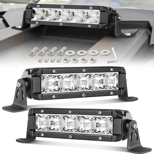 6" 10" 20"30"40"Inch LED Work Light Bar Pods Spot Flood Driving Off Road ATV UTV - Picture 13 of 184