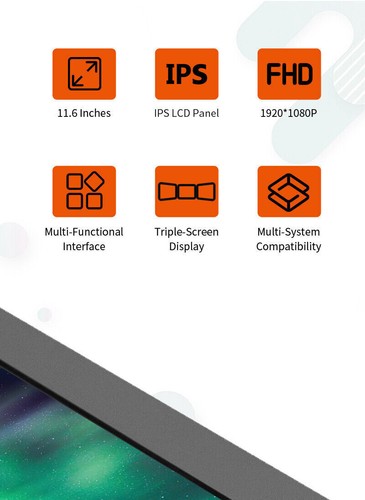 Dual Triple Monitor 1080P IPS FHD Monitor Screen Extender für Laptops 13-17,3" - Afbeelding 6 van 23