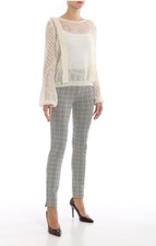 Patrizia Pepe Woman's Size 38 US Size 2 Houndstooth Leggings Side Zip Italian