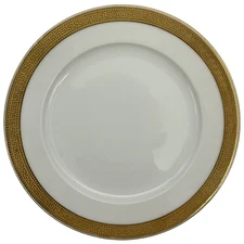 Charles Field Haviland Limoges Gold Encrusted Greek Key Pattern Salad Plate