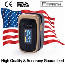 Finger Pulse Oximeter Blood Oxygen SpO2 Monitor PR PI Respiratory Rate FDA & CE