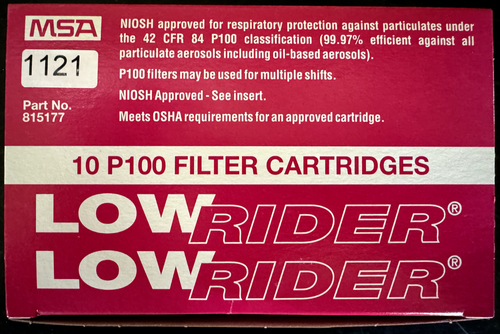 Case of MSA 815177 Low Rider P100 Respirator Filter Cartridges 120 Filters NIOSH - Picture 5 of 10