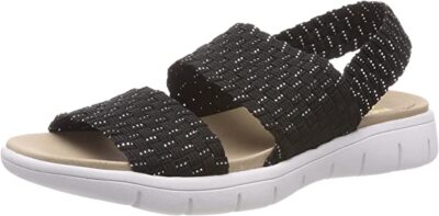 Rieker V9070-11 BLACK comfort sandal US 8.5  EU 40