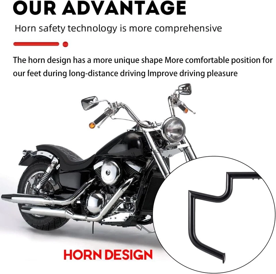 NEW Crash Engine Guard Highway Freeway bar Kawasaki Vulcan VN 1500 01-1431 1.25" - Image 3 of 4