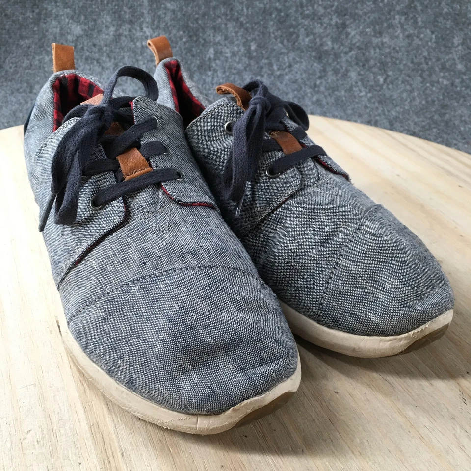 Toms Shoes Womens 9 Chambrey Del Rey Sneaker Blue Lace Up Comfort Casual Low Top - Image 3 of 4