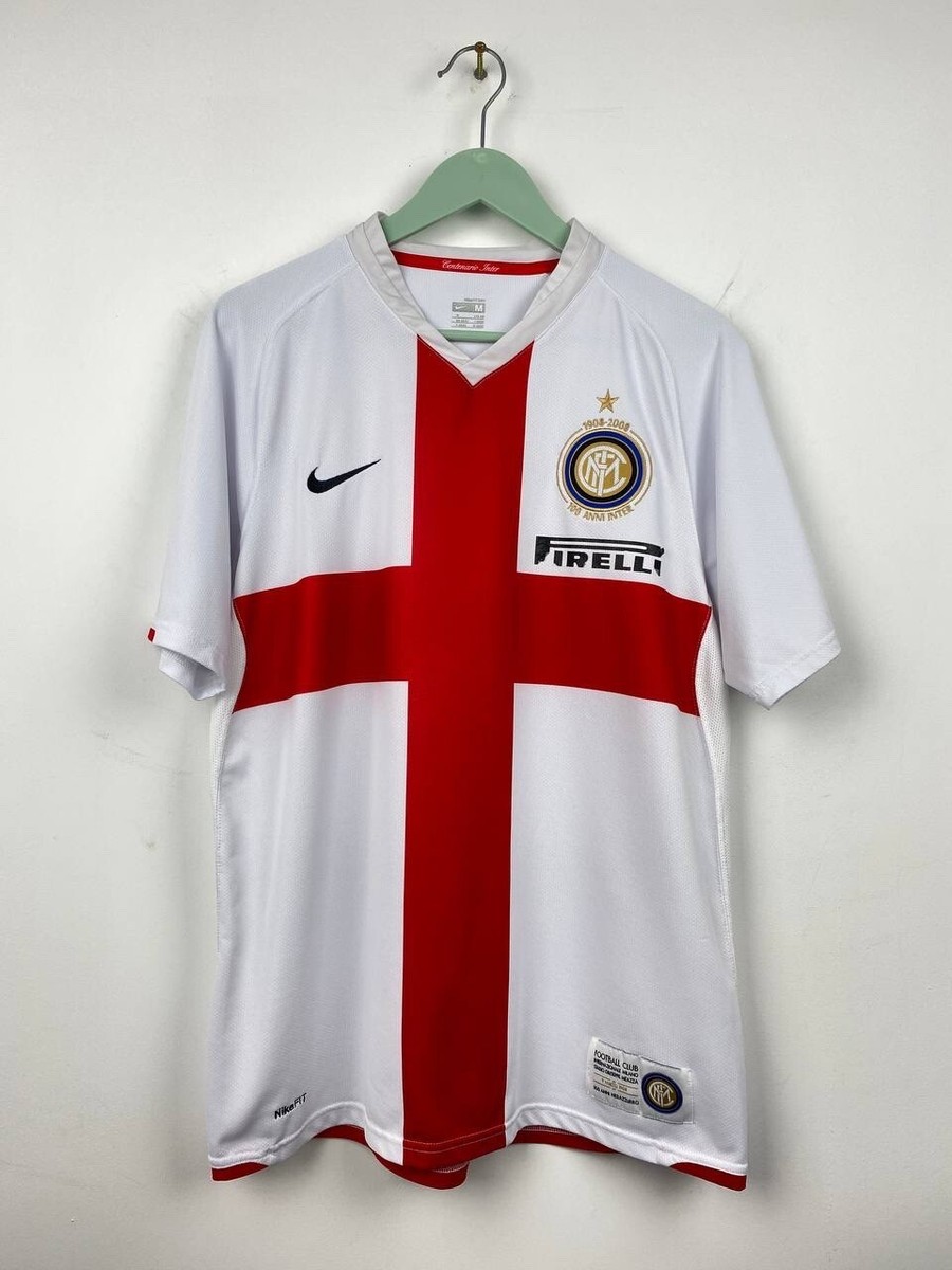 【未使用タグ付き】NIKE Inter Milan Jersey White M Inter Milan 2007 2008 Away Football Shirt Soccer Jersey Nike Sz M