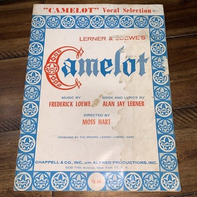 1960 CAMELOT Vocal Selection Songbook by Frederick Loewe Alan Jay Lerner 7 Songs