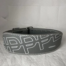 Weightlifting Belt Size Small 23 - 29” Waist Gray Padded Vegan Leather Excellent