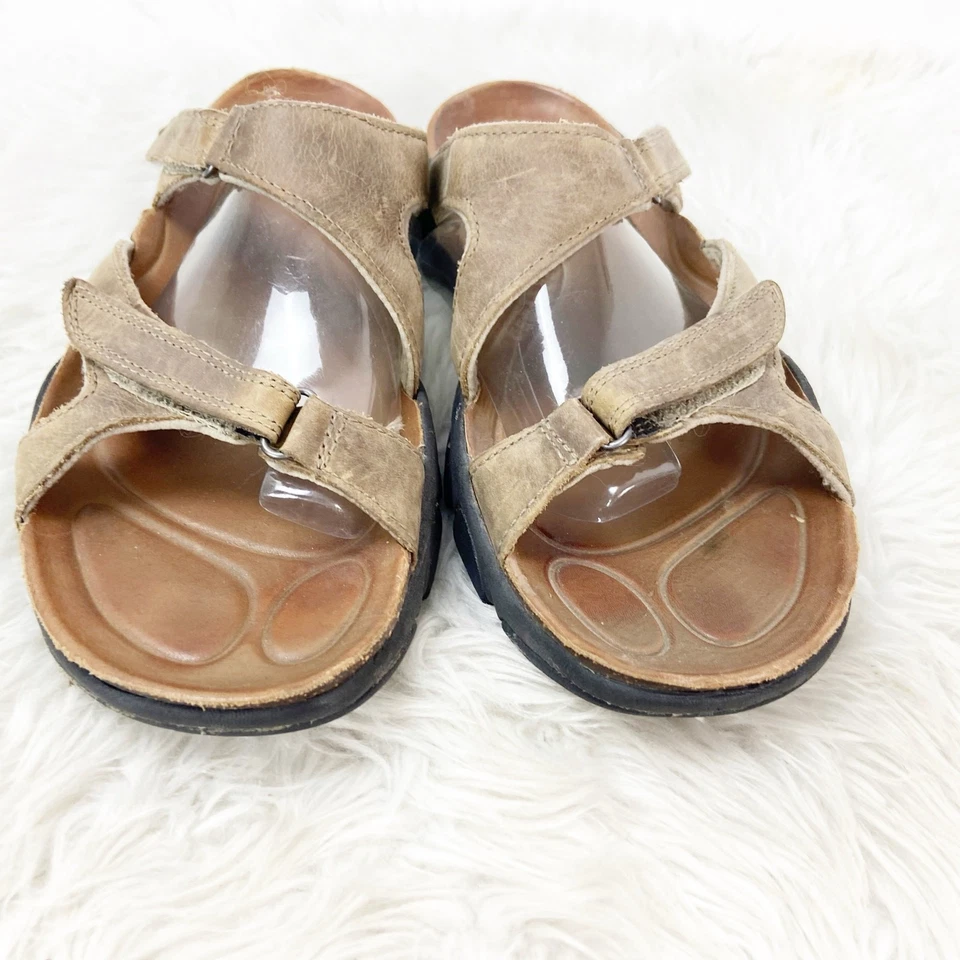 Sandalias KEEN 12 para mujer marrón tostado Sarasota de cuero sin cordones para senderos senderismo Foto 2 de 4