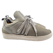 Steve Madden Women s Lancer Lace Up Sneaker Gym Athlete Casual Shoes Gray Sz 8.5