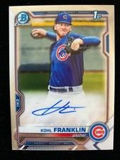 2021 Bowman Chrome KOHL FRANKLIN 1st Rookie AUTO #CPA-KF Chicago Cubs RC
