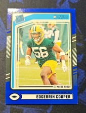 2024 Donruss - Rated Rookie Edgerrin Cooper #325 Blue Press Proof (RC) Packers 