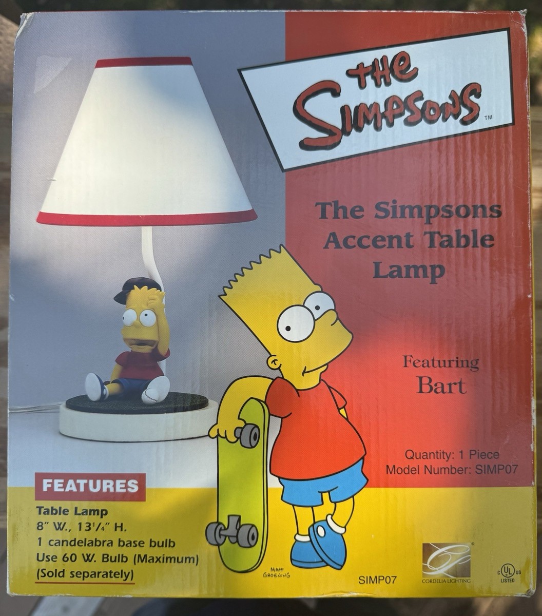 The Simpsons Bart Accent Table Lamp SIMP07 - New In Box (NIB) | eBay