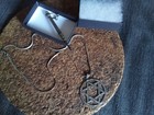 vintage rare sterling silver chatelaine pencile with red cabochon stone and — photo 2