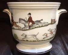 Fox Hunt Hunting Coalport Double Handled Bone Bowl