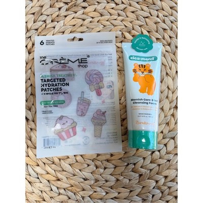 NWT The Crème Shop Acne Bundle - Cica-Mend Cleansing Foam + Patches