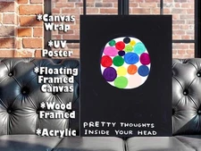 Pretty Thoughts David Shrigley Canvas Wrap Wall Decor PosterWall Art Print