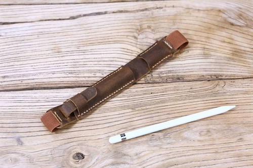 Fujitsu QUADERNO A5 10.3" Genuine Leather Carry Case Cover w/ Pen Sleeve Brown - Picture 7 of 7