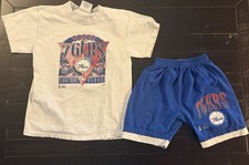 Philadelphia 76ers Boys T Shirt Short Set Outfit Shirt L 14-16 shorts M 10-12