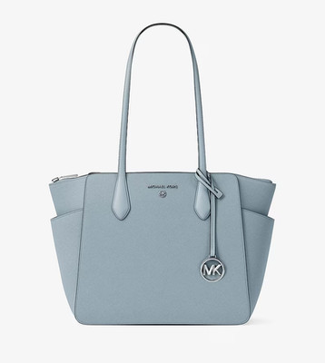 Michael Kors Marilyn Medium Signature Tote Bag Purse Pale Ocean