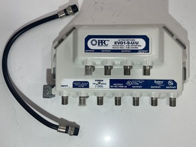 PPC EVO1-9-U/U Active Return CATV 9 Port Coax Amplifier Booster Splitter+Power