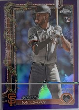 Topps 2025 Holiday Chrome Grant McCray #HC53 Purple Refractor /299 Rookie Giants