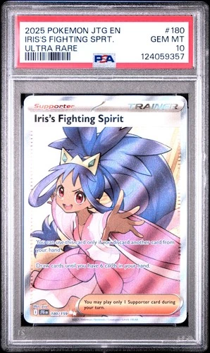 Iris's Fighting Spirit 180/159 Ultra Rare Jtg En-journey Together Pokemon PSA 10