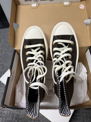 Converse All Star High Top Platform Lace-Up Sneakers Black/White/Gold A07203C