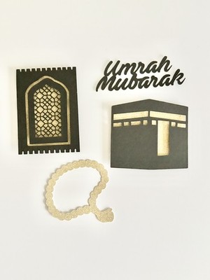 Umrah Hajj Mubarak islamischer muslimischer Kuchen Cupcake Topper