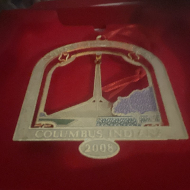 ChemArt 2008 Easter Seals Gold Arch Ornament North Christian Church Columbus IN