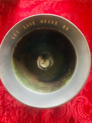 Ceramic BOWL love Christmas Gift ''Let Love Guide Us''  HANDMADE Fall Leaves
