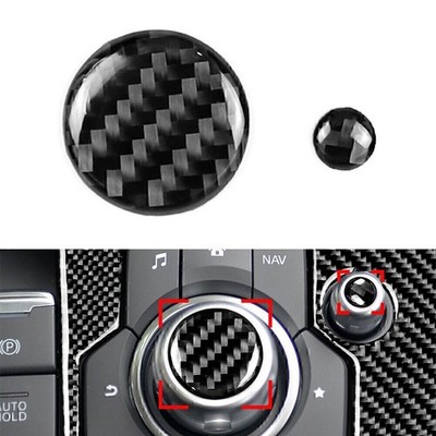Carbon Fiber Interior Volume Button Trim For Mazda 3 For Mazda 6 CX-5 CX-9 16-21