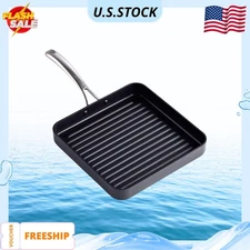 Nonstick 11"x11" Square Grill Pan, Hard Anodized Skillet for Home & Camping