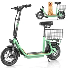 Caroma Peak 819W Electric Scooter with Seat Adults Foldable Commuter E-Scooter