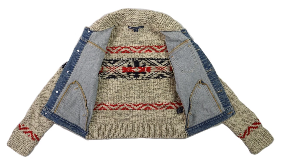 Chaqueta Top De Colección Ralph Lauren Sport Para Mujer S M Lana Azteca Cowichan Nativo Americano Foto 3 de 4