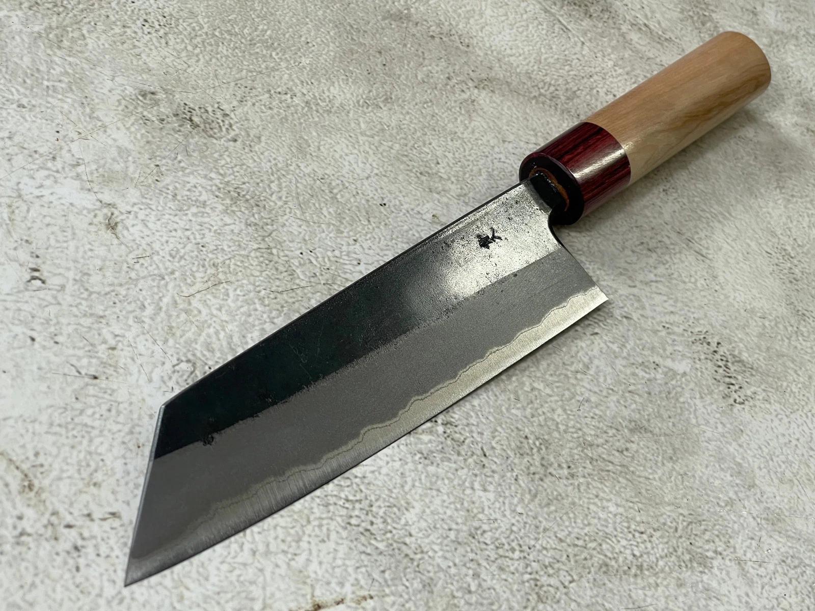 Muneishi Aogami 2 Iron Clad Kiritsuke 180mm Kurouchi Finish