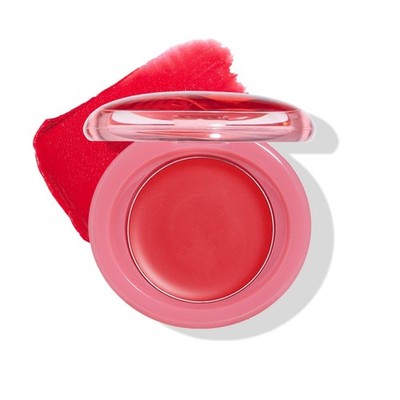 Etude Fruity Lip & Cheek Blur Balm 01 Red Tomato - Cream Blush & Puff Applicator