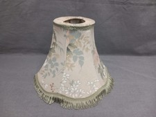 Vintage small Lampshade Floral Light Shade Flowers Countryside Tassels Neutral