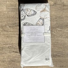 Pottery Barn Kids Rachel Zoe Butterfly Organic Cotton Crib Fitted Sheet 52x27.5