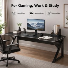 Eeeza Gaming Desk Computer Desks Table Study Home Ofiice Stand Table 140CM — image 8