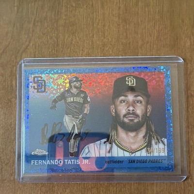 Topps Fernando Tatís Jr. 2025 Chrome Platinum Blue Mini-Diamond #366 /199